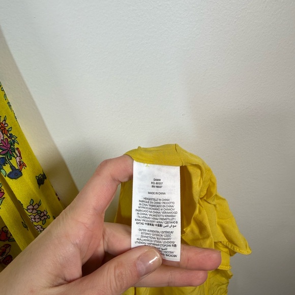 Boden Yellow Occasion Maxi Shirt Floral Prairie Dress - Picture 7 of 13